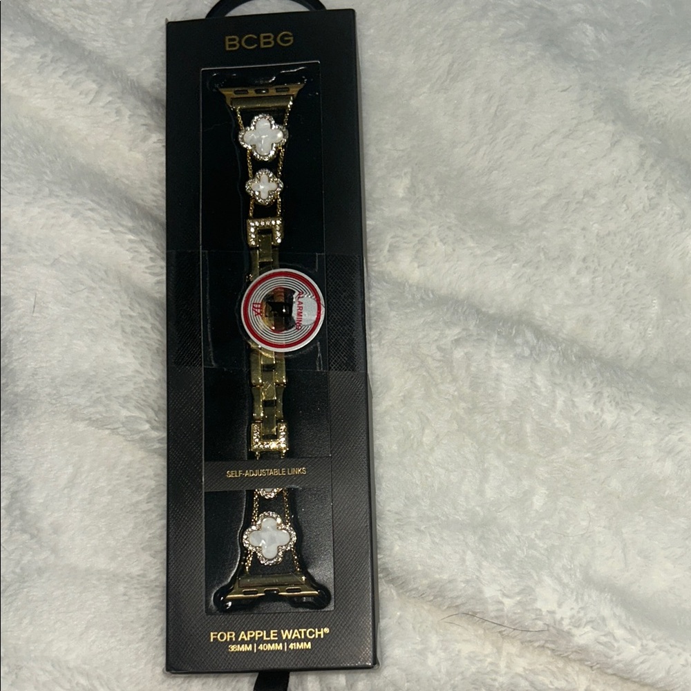BCBG Gold and Cream Watch Band